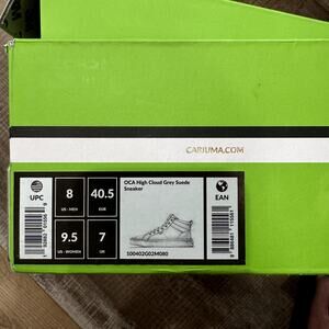 CARIUMA OCA HIGH CLOUD GREY SUEDE SNEAKER MENS SZ 8 WOMENS SZ 9.5